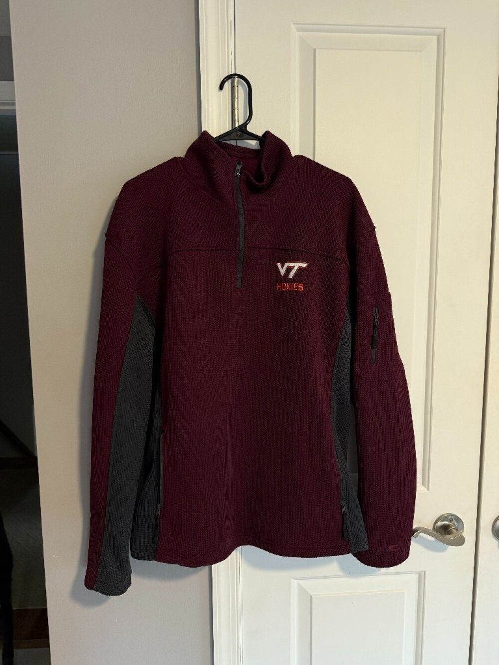 Virginia Tech Quarter Zip Sweatshirt Size XL